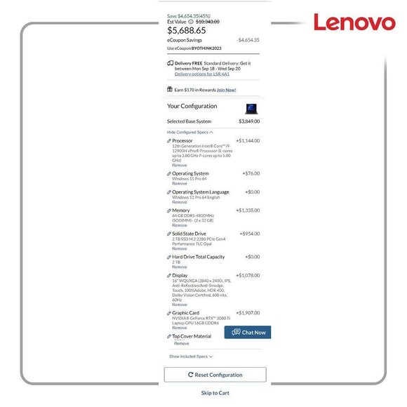 LENOVO X1 EXTREME Laptop i9 NVIDIA RTX 3080 - Picture 10 of 10